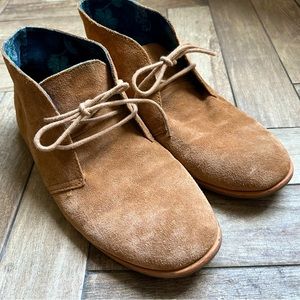 Lucky Brand Suede Leather Lace Up Desert Tan Chukka